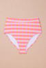 Pink 3pcs Gingham High Waist Bikini & Sarong