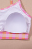 Pink 3pcs Gingham High Waist Bikini & Sarong