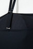 Black Asymmetric Ruffle Shoulder Pleated One Piece Swimsuit