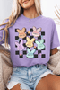 Wisteria Bunny Bible Verses Checkered Print Easter T Shirt