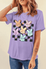 Wisteria Bunny Bible Verses Checkered Print Easter T Shirt