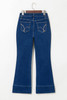 Sail Blue Center Seam Deep Wash Straight Jeans
