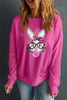 Bonbon Bubble Gum Rabbit Sequin Graphic Drop Shoulder Sweatshirt Bonbon Bubble Gum Rabbit Sequin Graphic Drop Shoulder Sweatshirt