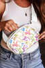 White Pretty Bow Printed Crossbody Bag