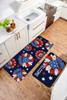 Dark Blue American Flag Sunflower Print Fashion Door Mat Dark Blue American Flag Sunflower Print Fashion Door Mat
