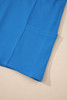 Blue A-line Draped High Waist Phone Pocket Lined Skort