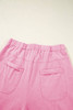 Bonbon Mineral Wash Exposed Seam Drawstring High Waist Wide Leg Cargo Pants