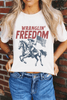 White WRANGLIN FREEDOM Rodeo Graphic Tee