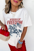 White WRANGLIN FREEDOM Rodeo Graphic Tee