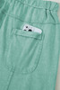 Mint Green Mineral Wash Exposed Seam Drawstring High Waist Wide Leg Cargo Pants