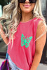 Sachet Pink Butterfly Graphic Casual Tank Top Sachet Pink Butterfly Graphic Casual Tank Top