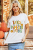 White Take Me To The Pumpkin Patch Cotton Blend T Shirt