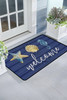 Bluing Welcome Beach Theme Pattern Non Slip Door Mat Bluing Welcome Beach Theme Pattern Non Slip Door Mat