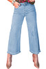 Myosotis Acid Washed High Rise Cropped Wide Leg Jeans