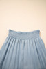 Beau Blue Tiered Smocked High Waist Denim Maxi Skirt