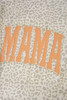 Yellow MAMA Letter Graphic Leopard Loose Tee