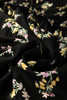 Black Floral Spaghetti Strap Shirred Bodice Tied Empire Waist Maxi Dress