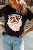 Black Nashville Music City Guitar Angel Wing Graphic Tee