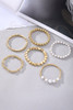 Gold Minimalist Pearl Beaded Multi Layer Elastic Bracelets Gold Minimalist Pearl Beaded Multi Layer Elastic Bracelets