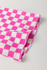 Rose Checkered Top and Short Casual 2pcs Set