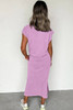 Wisteria Mineral Wash Pocketed T-shirt Long Dress