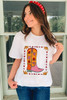 White Floral Cowgirl Boots Printed Casual T Shirt White Floral Cowgirl Boots Printed Casual T Shirt