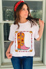 White Floral Cowgirl Boots Printed Casual T Shirt White Floral Cowgirl Boots Printed Casual T Shirt