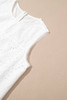 White Floral Eyelet Embroidered Sleeveless Shift Dress