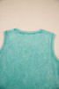 Sea Green Mineral Wash Tank Mini Dress with Pockets Sea Green Mineral Wash Tank Mini Dress with Pockets