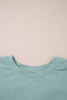 Smoke Green Frayed Denim Star Patched Oversize T Shirt