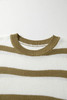 Khaki Stripe Tie Open Side Sweater Knitted Top