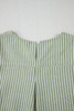 Green Stripe Textured Round Neck Short Puff Sleeve Blouse Green Stripe Textured Round Neck Short Puff Sleeve Blouse