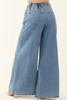 Dusk Blue Medium Wash Super Wide Leg Denim Pants Dusk Blue Medium Wash Super Wide Leg Denim Pants