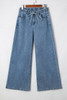 Dusk Blue Medium Wash Super Wide Leg Denim Pants Dusk Blue Medium Wash Super Wide Leg Denim Pants