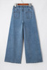 Dusk Blue Medium Wash Super Wide Leg Denim Pants Dusk Blue Medium Wash Super Wide Leg Denim Pants