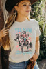 White YEE HAW State of  mind Cowgirl Graphic Western Fashion Tee