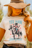 White YEE HAW State of  mind Cowgirl Graphic Western Fashion Tee