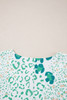Green Mixed Leopard Print V Neck Short Sleeve Blouse Green Mixed Leopard Print V Neck Short Sleeve Blouse