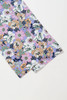 Purple Floral Print Smocked High Waist Square Neck Jumpsuit