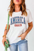 White Star AMERICA 1776 Print Independence Day Tee