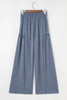 High Frilled Detail Wide Leg High Waist Knit Pants High Frilled Detail Wide Leg High Waist Knit Pants