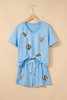 Myosotis Game Day No.1 Cheer Graphic V Neck Short Set
