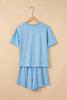 Myosotis Game Day No.1 Cheer Graphic V Neck Short Set