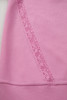 Bright Pink Lace Patched Raglan Sleeve Loose Fit Sweatshirt