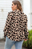 Leopard Flora Print Plus Size Shirt