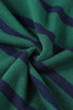 Green Striped/Solid O-ring Zip Collared Loose Sweater Mini Dress