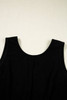 Black Corduroy Sleeveless Mini Dress With Patched Pockets