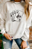 White Ace Card Cowboy Graphic Trendy Sweatshirt