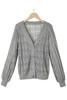 Gray Lightweight Buttoned Front Crochet Cardigan