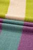 Green Stripe Drop Shoulder Ribbed Edge Casual Sweater